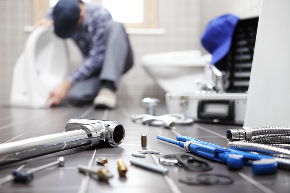 a close-up of tools on the floor.